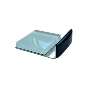 Self-adhesive doorstop, type1 G1, stainless steel, white glass, LUXURY EDITION, 1pc Doorstops Twentyshop.cz