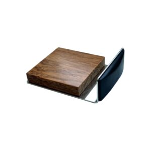 Self-adhesive doorstop, type1 W1, stainless steel, wood, LUXURY EDITION, 1pc Doorstops Twentyshop.cz