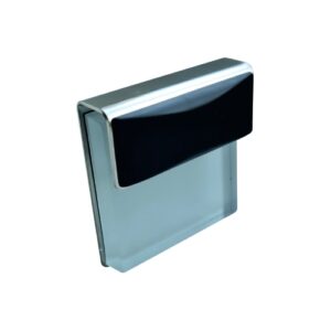 Self-adhesive wall stopper, type2 G1, stainless steel, white glass, LUXURY EDITION, 1pc To be glued Twentyshop.cz