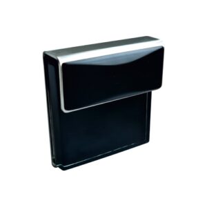 Self-adhesive wall stopper, type2 G7, stainless steel, black glass, LUXURY EDITION, 1pc For sticking Twentyshop.cz