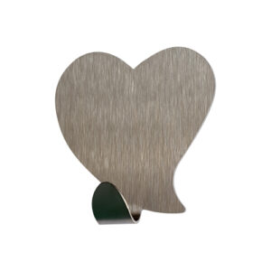 Self-adhesive hook QF type heart, stainless steel, 1pc Hooks Twentyshop.cz