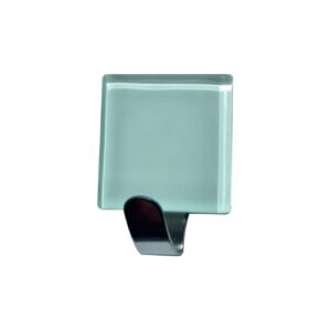Self-adhesive hook QF type 7, stainless steel, white glass, LUXURY EDITION, 2pcs Hooks Twentyshop.cz
