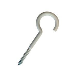 Laundry hook with screw, plastic white, 6x100mm, 1pc Twentyshop.cz
