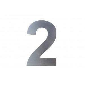 House number 2, stainless steel, 100 mm, 1pc House numbers Twentyshop.cz