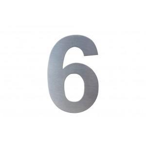House number 6, stainless steel, 100 mm, 1pc House numbers Twentyshop.cz